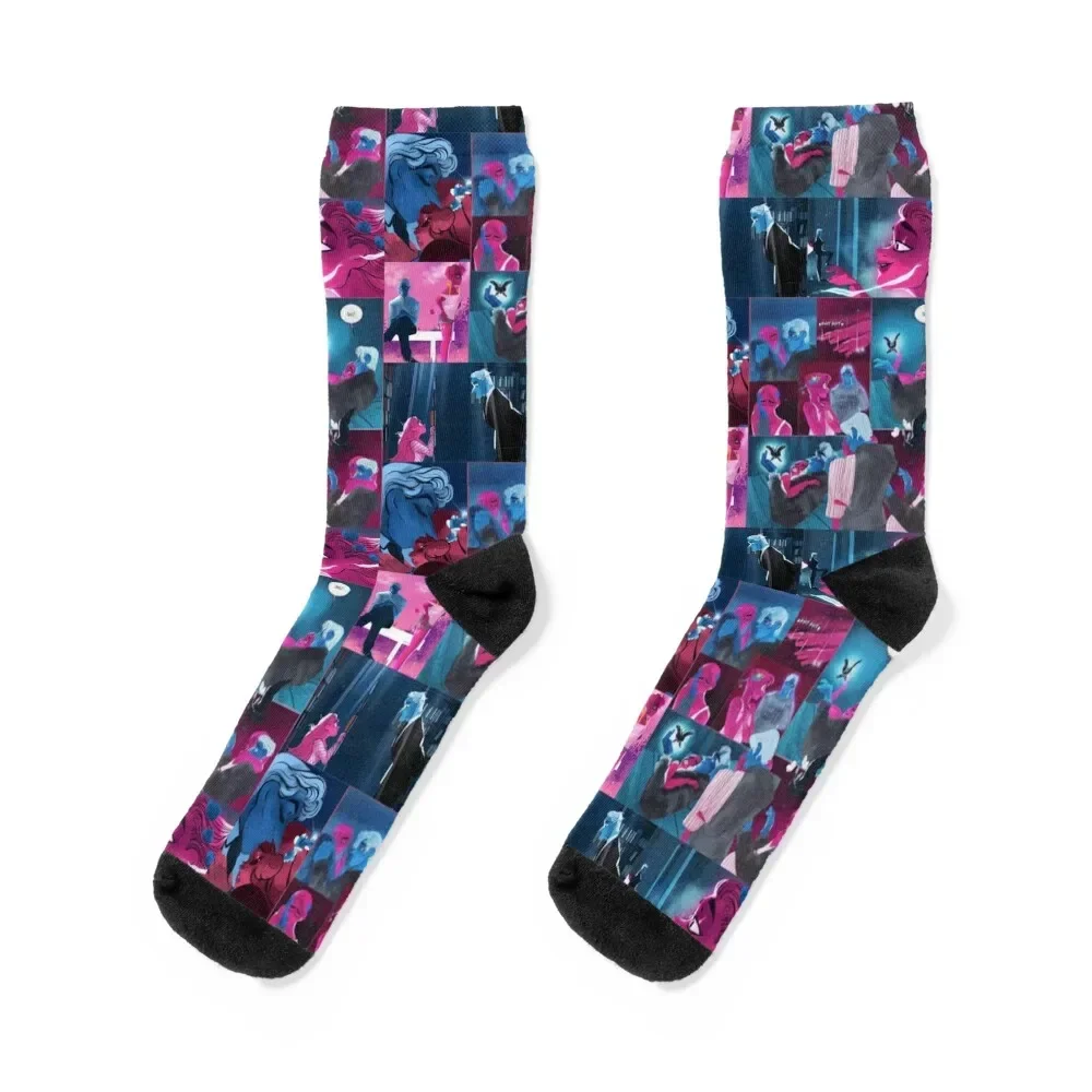 Lore Olympus Persephone and Hades Collage Webtoon Art Socks summer golf christmas gift Male Socks Women's