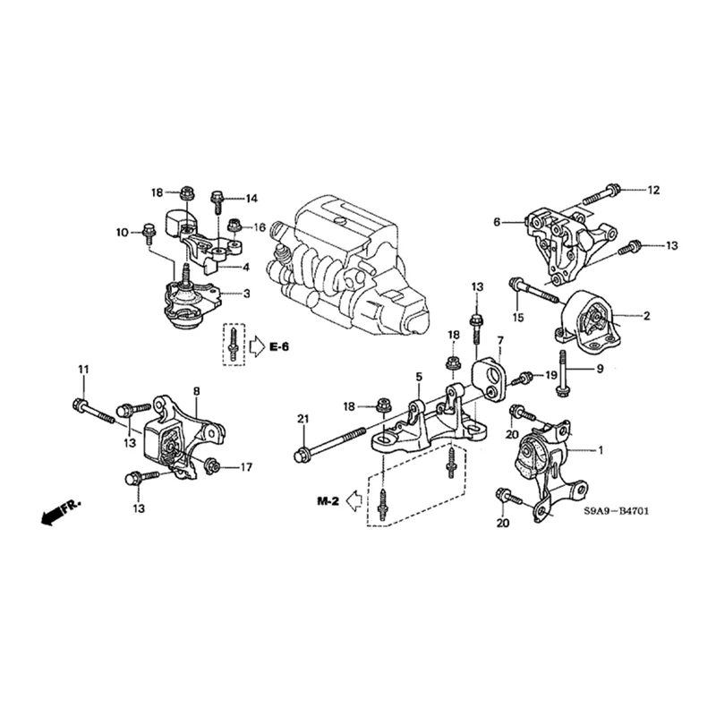 

AB96-50823-S9A-013 Car Engine Mounting Mount Motor Mount Bracket For Honda CR-V 2002-2006 50823S9A013