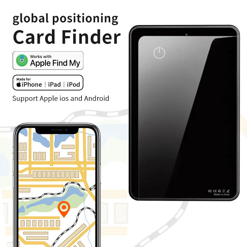 Global Tracker- Ultra Thin Finder- Smart Locator for Keys Suitcase Bags Compatible with Apple Find My (iOS Only) [MFI Certified]