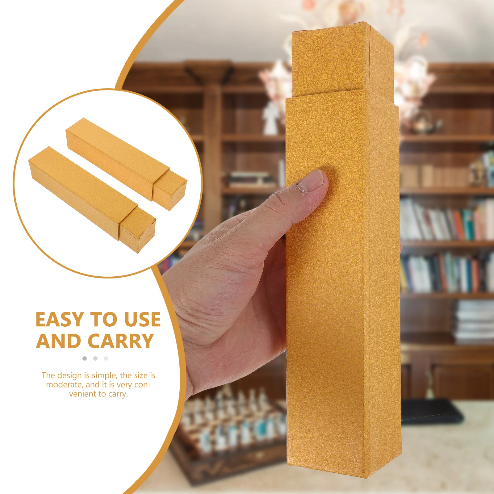 

2 Pcs Storage Box Scroll Paper Holder Photography Containers Boxes Picture Holders