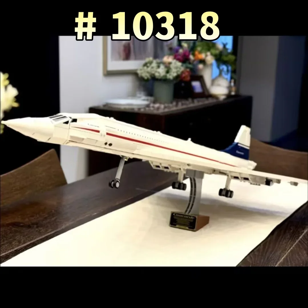 NEW MOC 2083PCS Airbus Concorde Building Kit first supersonic Airliner Aviation Space Shuttle Blocks Brick Toys  Gifts