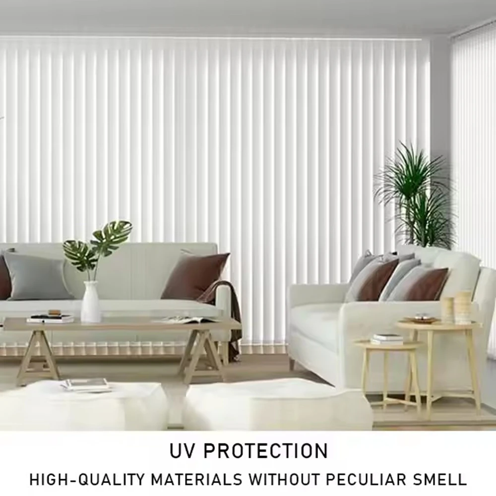 Customize Size Dream Curtain Vertical Blinds Sheer Fabric Motorized Curtains for Sliding Doors French Windows Living Room