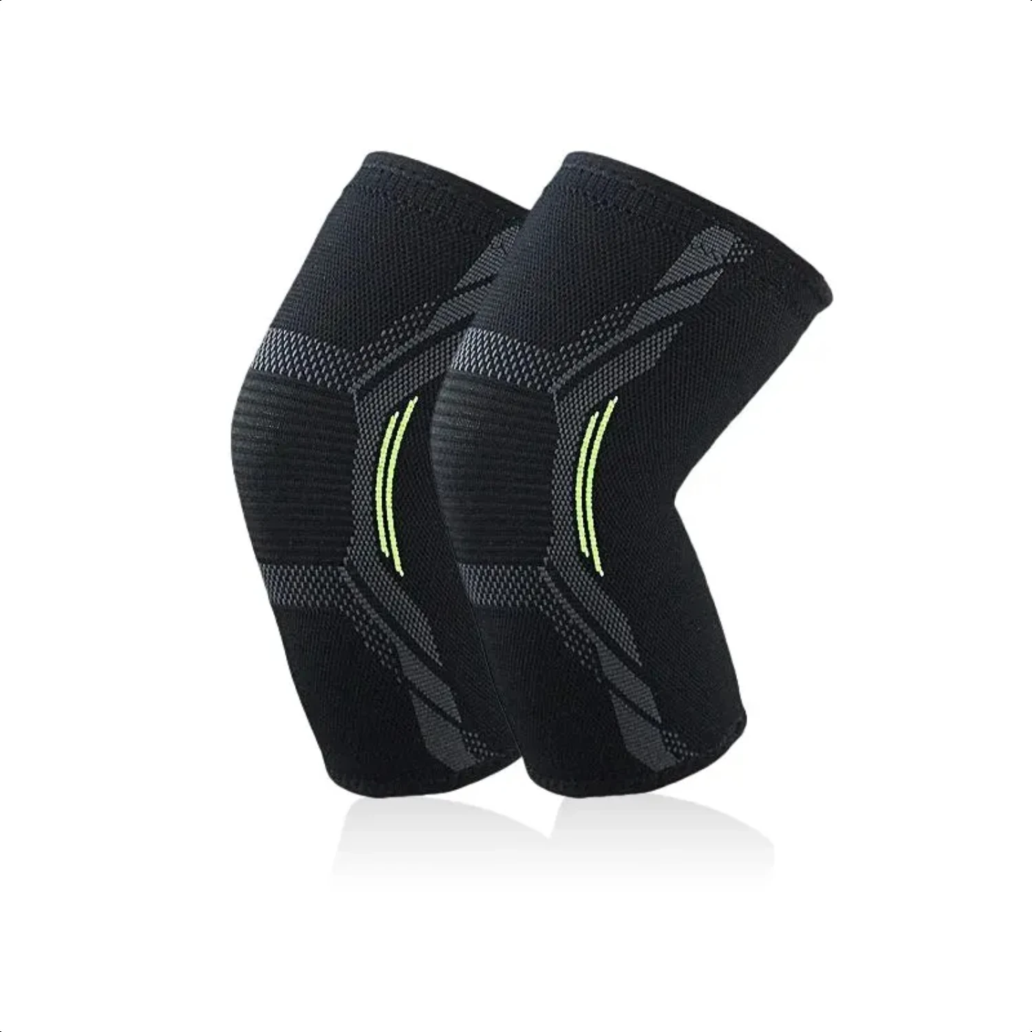 

Single Knitted Nylon Sports Knee Pad Riding Protective Gear Running Basketball Skipping Rope Warm Knee Pad Foot Cold Proof Black