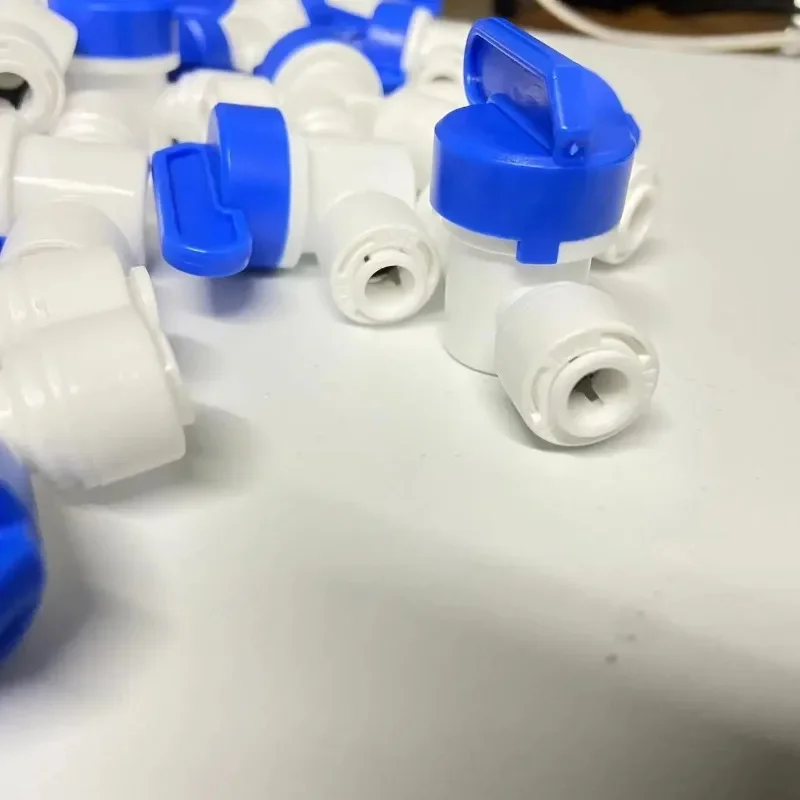 5-50pcs 1/4 inch OD Tubing&Hose&Pipe Use Inline Shut Off Ball Valve Plastic Quick Connect Fittings for Water Purifier RO System