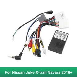 Car 16pin Audio Wiring With 360 Harness Canbus BOX For Nissan Juke X-trail Navara 2016+ Stereo Installation Wire Adapter