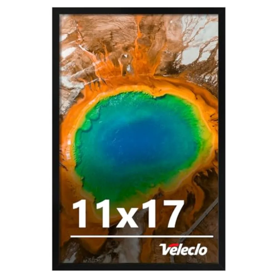 

11x17 Picture Frame for Wall Display, 11x17 Picture Frame with Shatter Resistant Plexiglass, Stable and Sturdy 11 x 17 Poster F