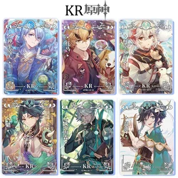 Genshin Impact KR Kamisato Ayato Kaedehara Kazuha Zhongli Tartaglia Albedo Kaeya Diluc Holiday Gifts Anime Collection Cards