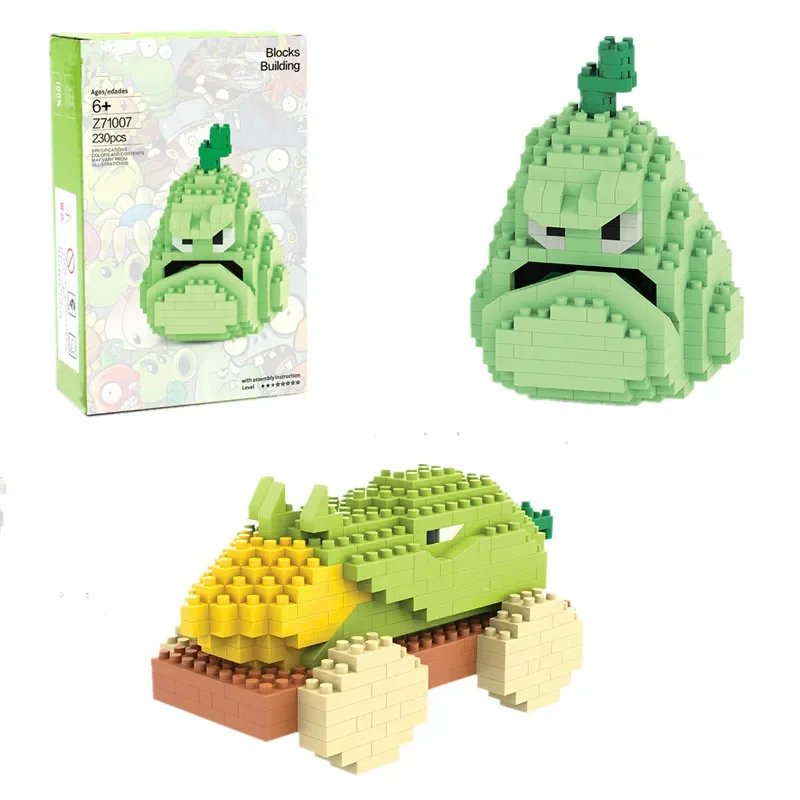 

Plants Vs. Zombies Building Blocks Squash Kernel Pult Microparticle Children's Gift Educational Toy Hand-made Model Ornaments