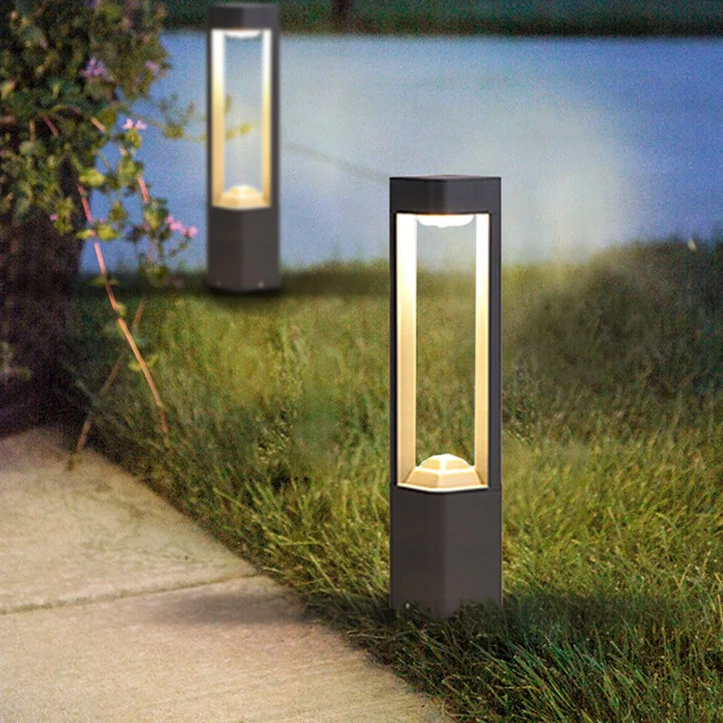 Solar Lawn Lighting Modern Simple LED Lawn Outdoor Villa Waterproof Courtyard Garden Decorative Light