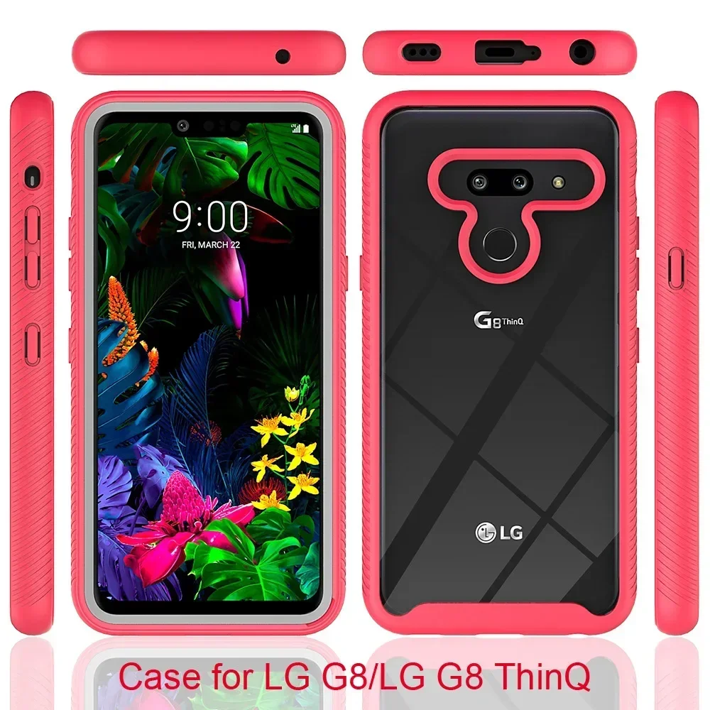 Hybrid TPU/PC Sky Case For LG G8 ThinQ Fundas Capa Two Layer Structure Shockproof Crystal Clear Shell Back Cover For LG G8