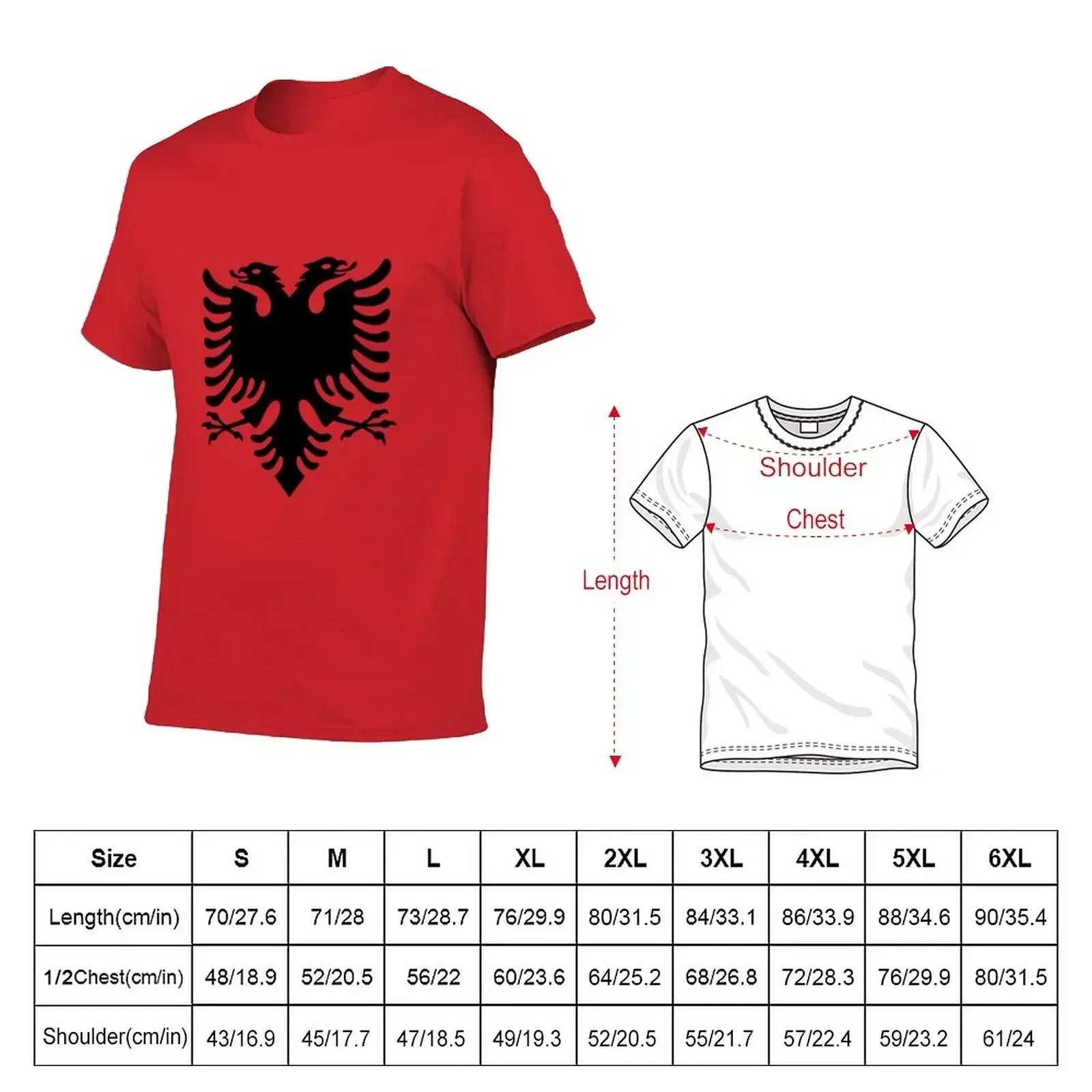 New The Flag of Albania T-Shirt vintage t shirt funny t shirt t shirts for men graphic