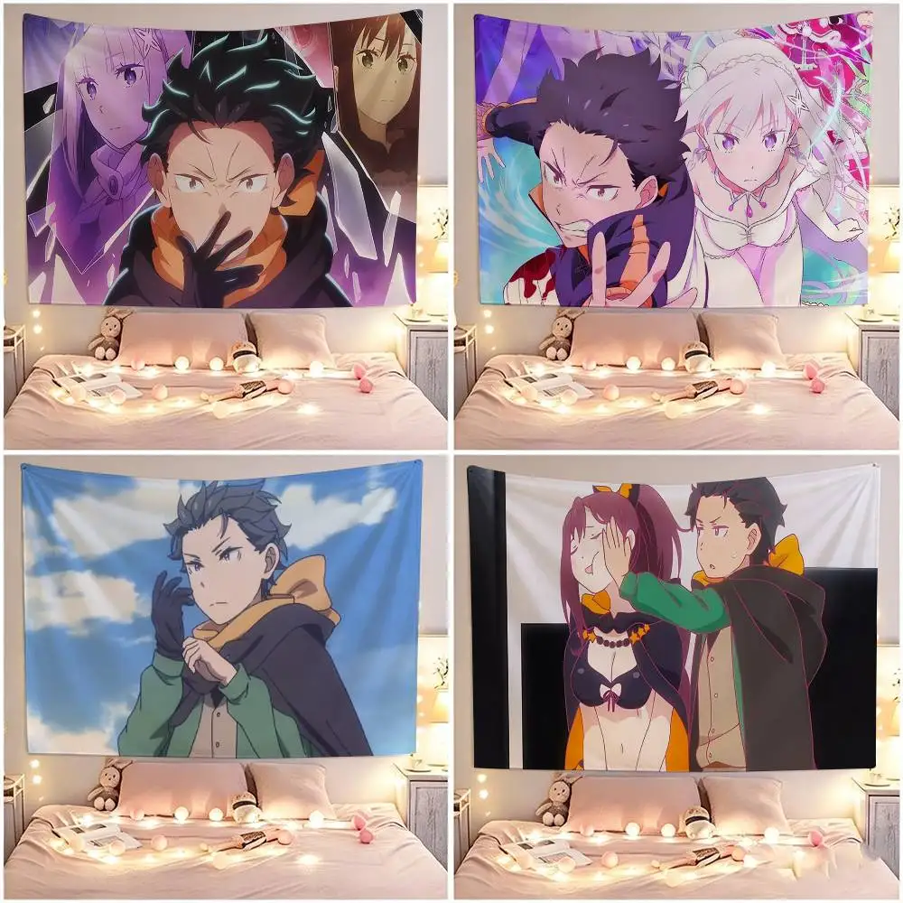 Anime Re Zero-O Natsuki Subaru Flags Suitable For Party Club Outdoor Interior Wall Decoration Banner Fans Gift