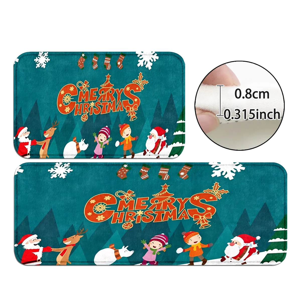 Minimalist Text Print Entrance Mat, Long Hallway Runner, Soft Kitchen Mat, My World Fruit Festive Dual-Theme Decor Mat