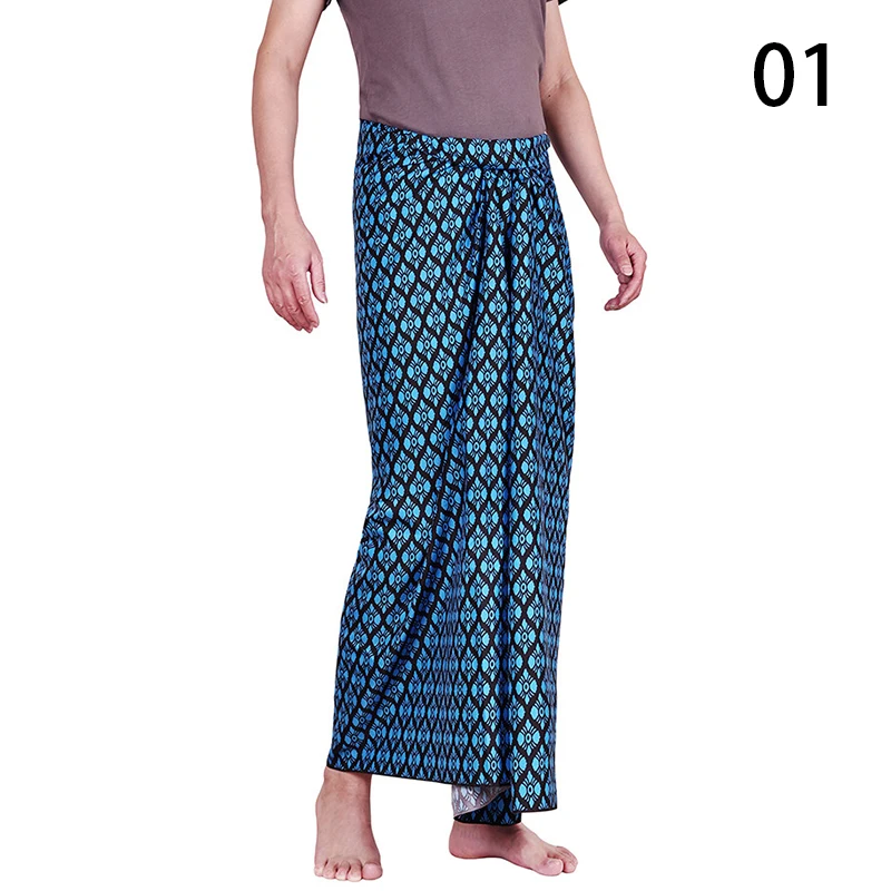 Unisex Traditional Southeast Asian Style Costume Summer Sarong Skirt Thailand Dai Style Malaysia Myanmar Tube Skirt Bottoms Wrap