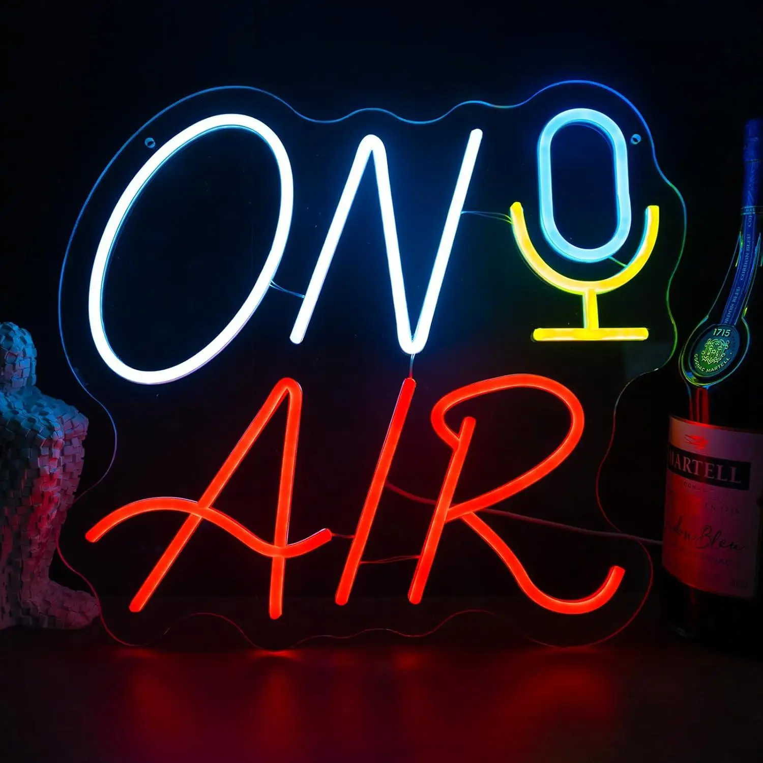 On Air Neon Sign USB Dimmable LED Light for Studio Bedroom Bar Themed Wall Art Decor for Home Office Recording Studio Setup