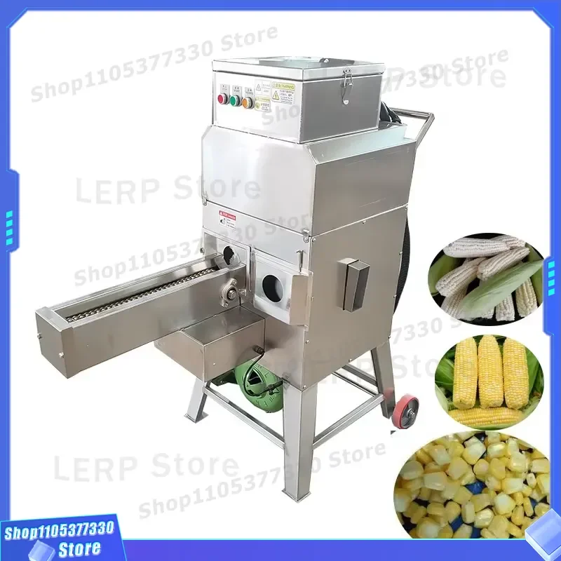 Automatic Corn Sheller Household Wet Fresh Sweet Corn Thresher Machine Corncob Seed Separator for Cooked Corn Kernels Peeler