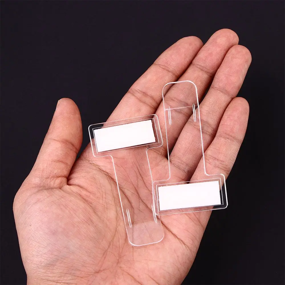 Auto Fastener Clips With Adhesive Tape T shape Parking Ticket Holder Permit Clip Invoice Tickets Holder Transparent Card Clips