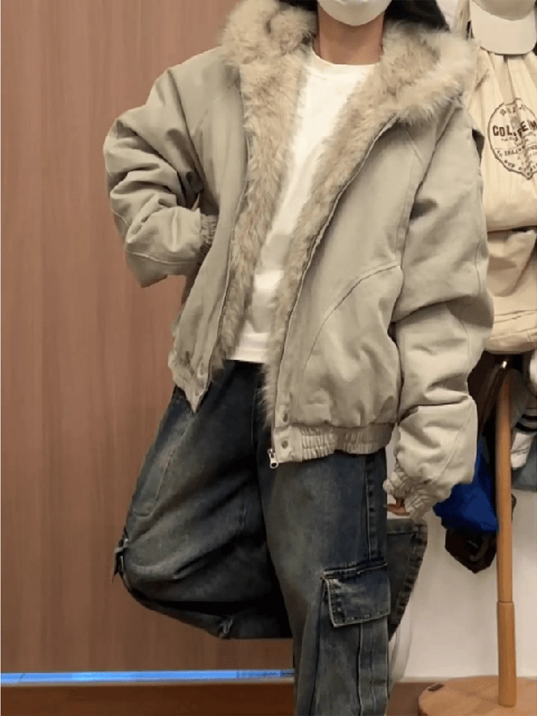 

Мужская зимняя теплая хлопковая куртка с капюшоном, пушистая, в стиле Cleanfit, повседневная, на молнии, молодежная, модная верхняя одежда