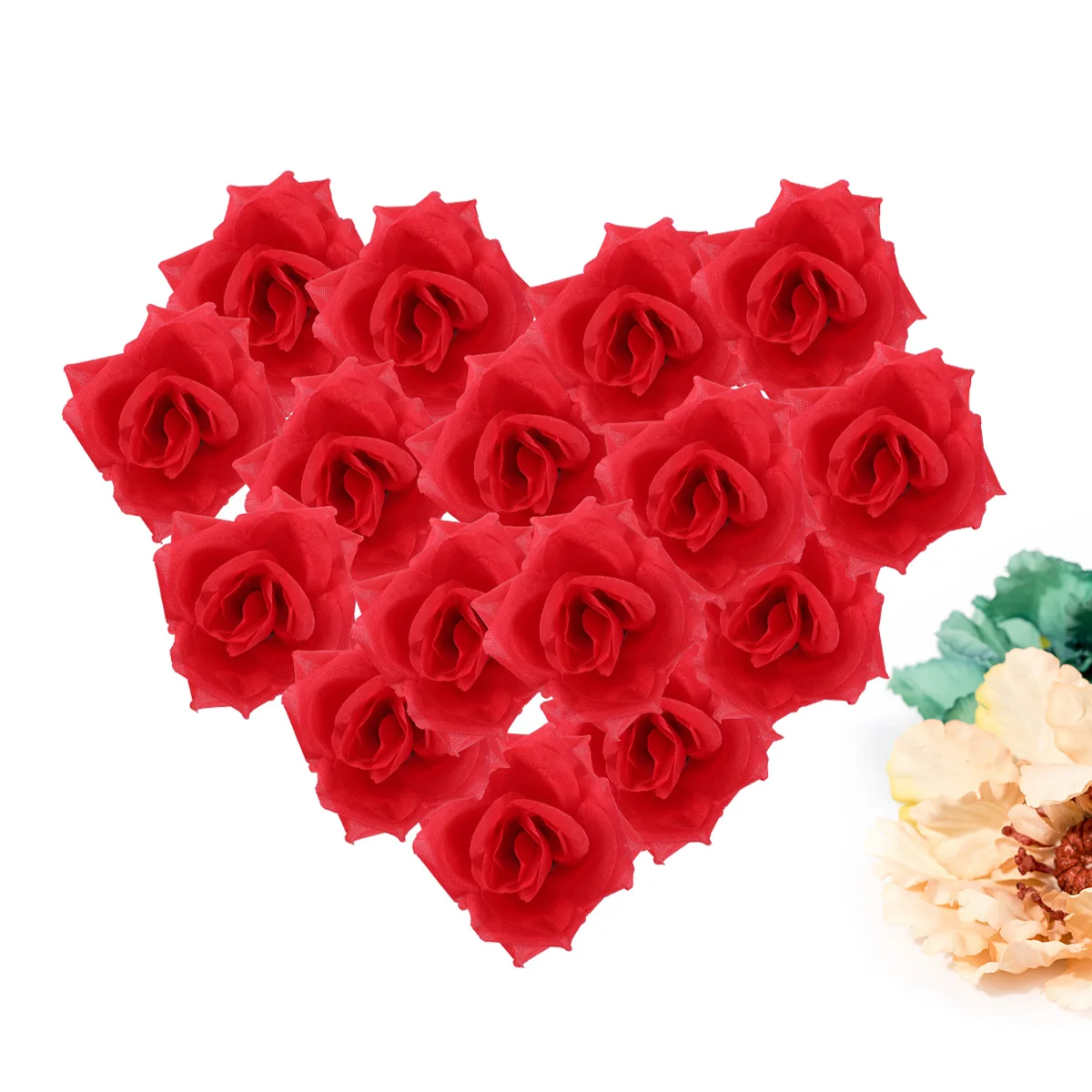 

60 Pcs Rose Head Decoration Kunstblume Weihnachten Weihnachtliche Kunstblumen Fake Flowers