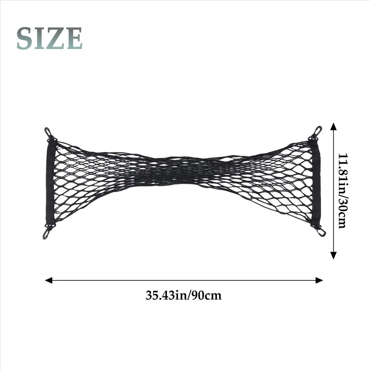 #23A (Black)Car Trunk Luggage Net Rear Cargo Mesh Net Storage Elastic Holder,Automotive Parts & Accessories