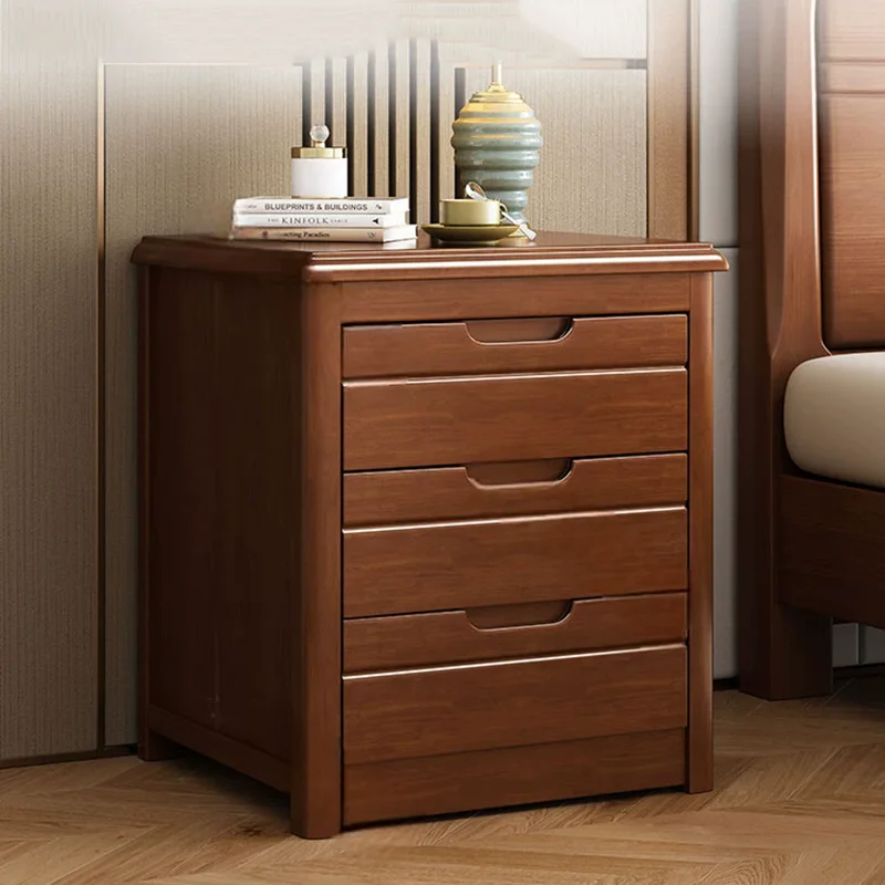 Corner Wood Nightstand Drawers Luxury Console Nordic Unique Decor Bedside Table Makeup Computer Criado Mudo Hotel Furniture