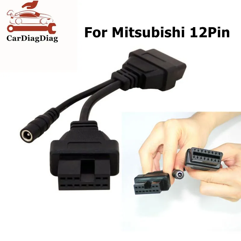 

For Mitsubishi 12 Pin To 16 Pin Female OBD 2 Extension Tool Car OBD Cable For Mitsubishi 12Pin OBD2 Connector High Quality