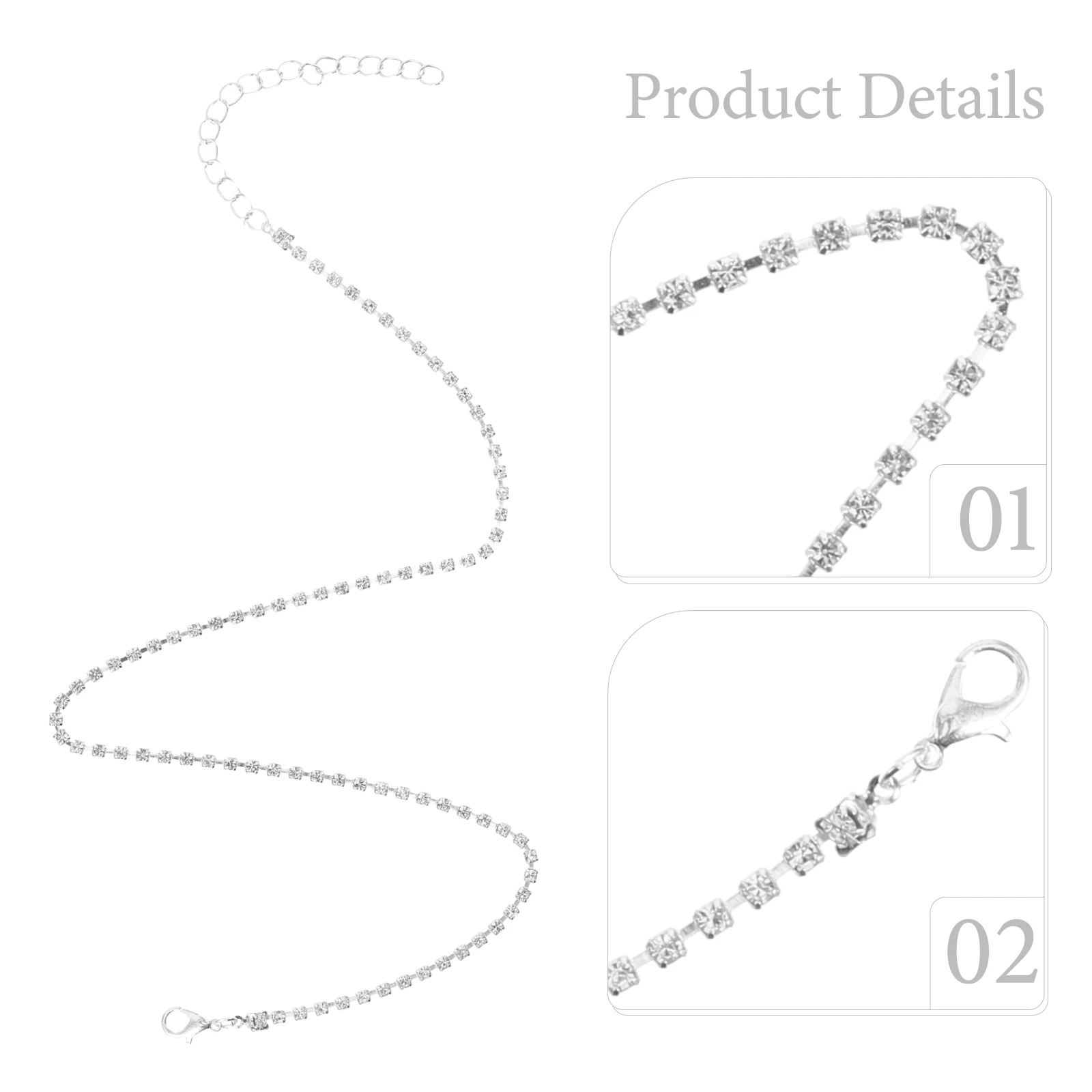 

Rhinestone Necklace for Women Cute Necklaces Aesthetic Trendy Choker Chain Pendant Fancy