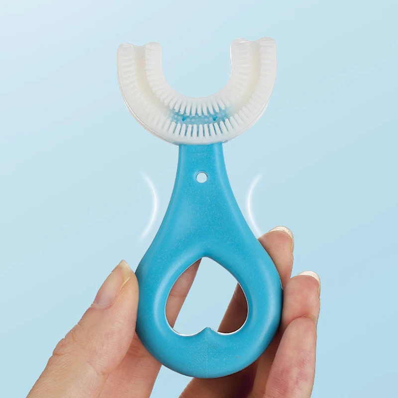 U Shaped Baby Toothbrush CHildren 350 Degree U-Shaped Child Toothbrush Teethers Brush Silicone Kids Teeth Oral Care Cleaning