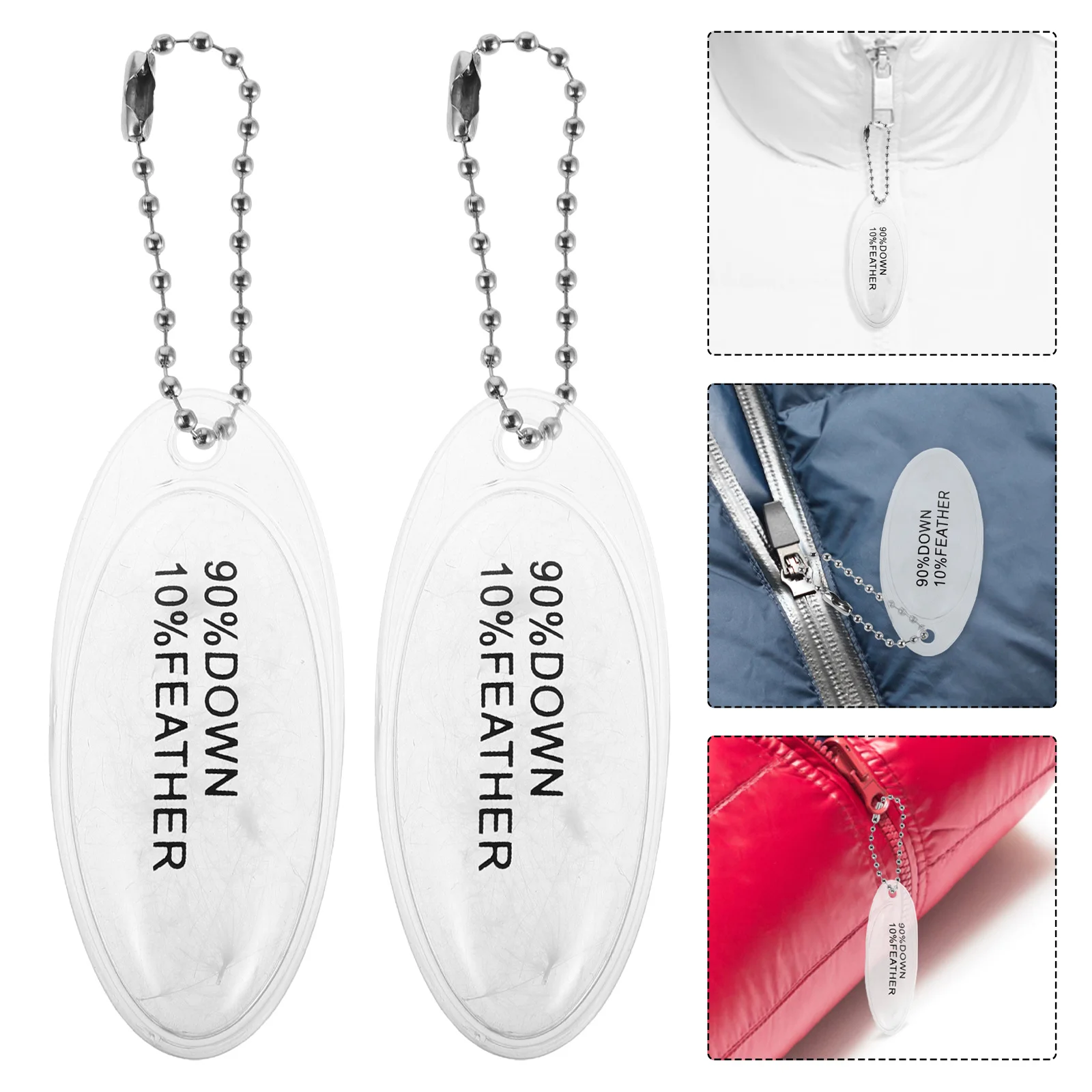 

100 set Down Jacket Hang Inflatable Clothing Labels For Garment Marking String Tags Down Filled Jacket Apparel