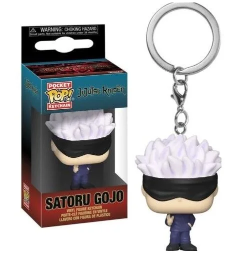 Funko POP Pocket Keychain Jujutsu Kaisen Satoru Gojo Nobara Kugisaki Yuji Itadori Vinyl Dolls Model Toys Pendant Children Gifts