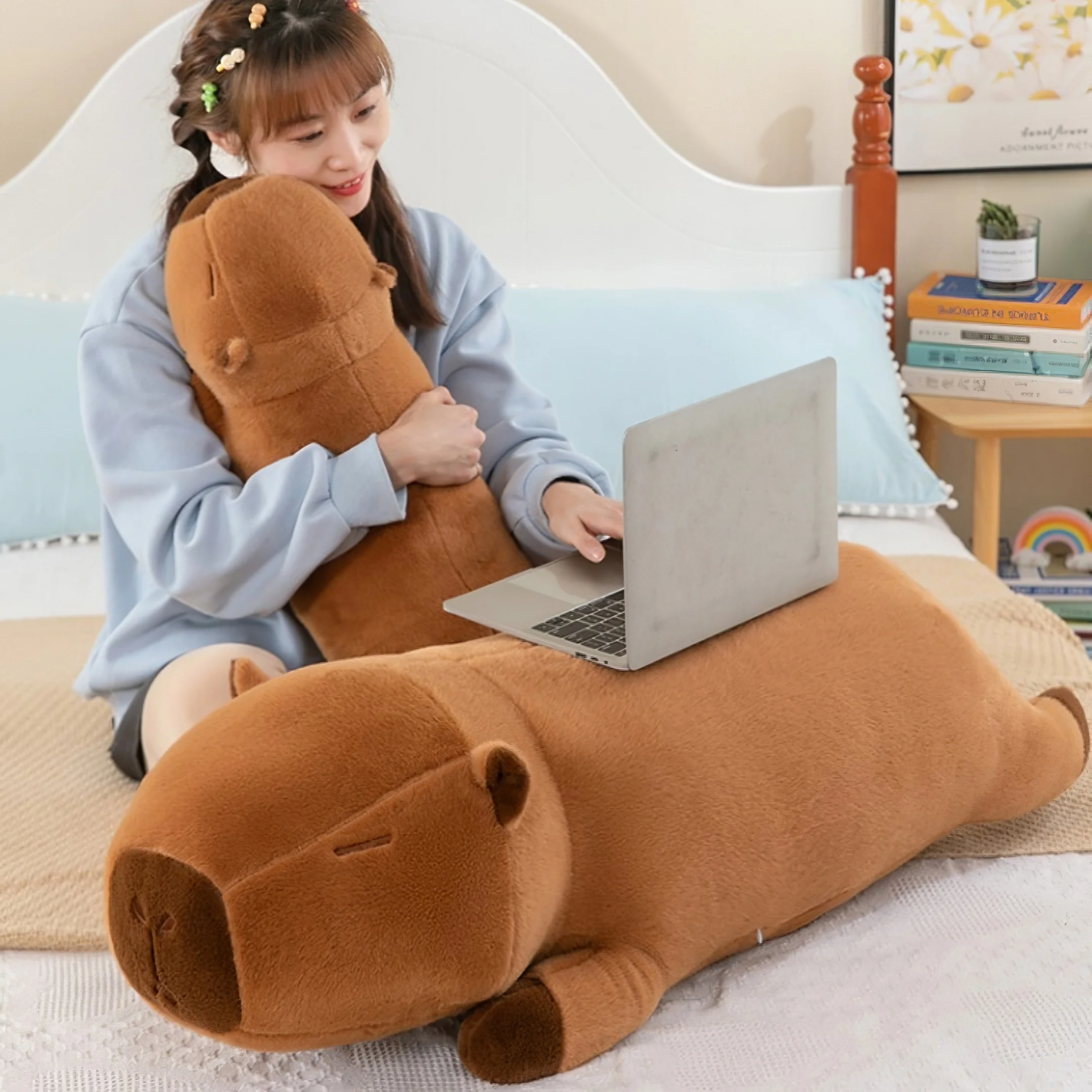 90cm Cartoon Capybara Plush Toy Kawaii Simulated Animals Plushies Soft Stuffed Doll Sofa Sleep Pillow Large Size Cute Girls Gift