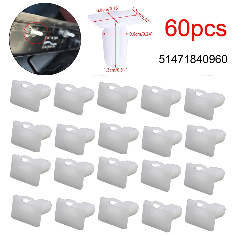 60x Door Sill Trim Clips 51471840960 For BMW E30 E32 E34 E36 E38 E39 E46 Z4 E81 E82 E84 E63 E64 E65 Interior Accessories