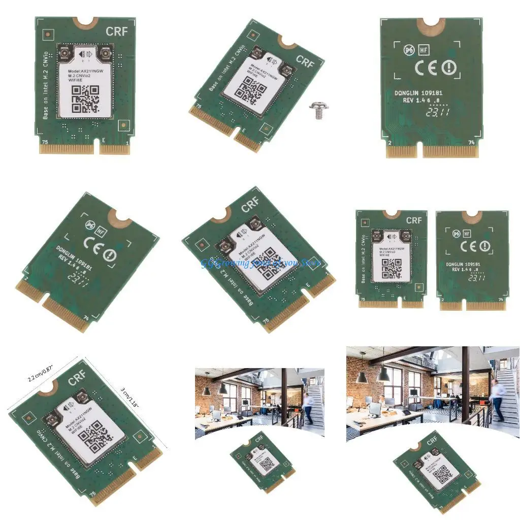 

H9EB High Speed AX211NGW WiFi 6E Card Adapter Tri-Bands 2.4G 6Ghz Wifi Card NGFF