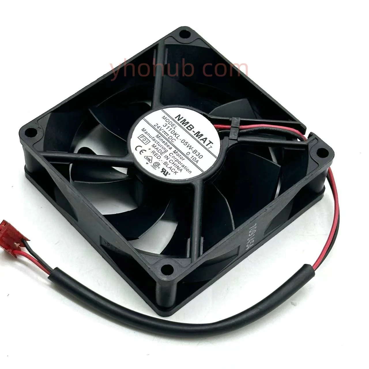 

NMB-MAT 3110KL-05W-B30 F01 DC 24V 0.10A 2-Wire 80x80x25mm Server Cooling Fan