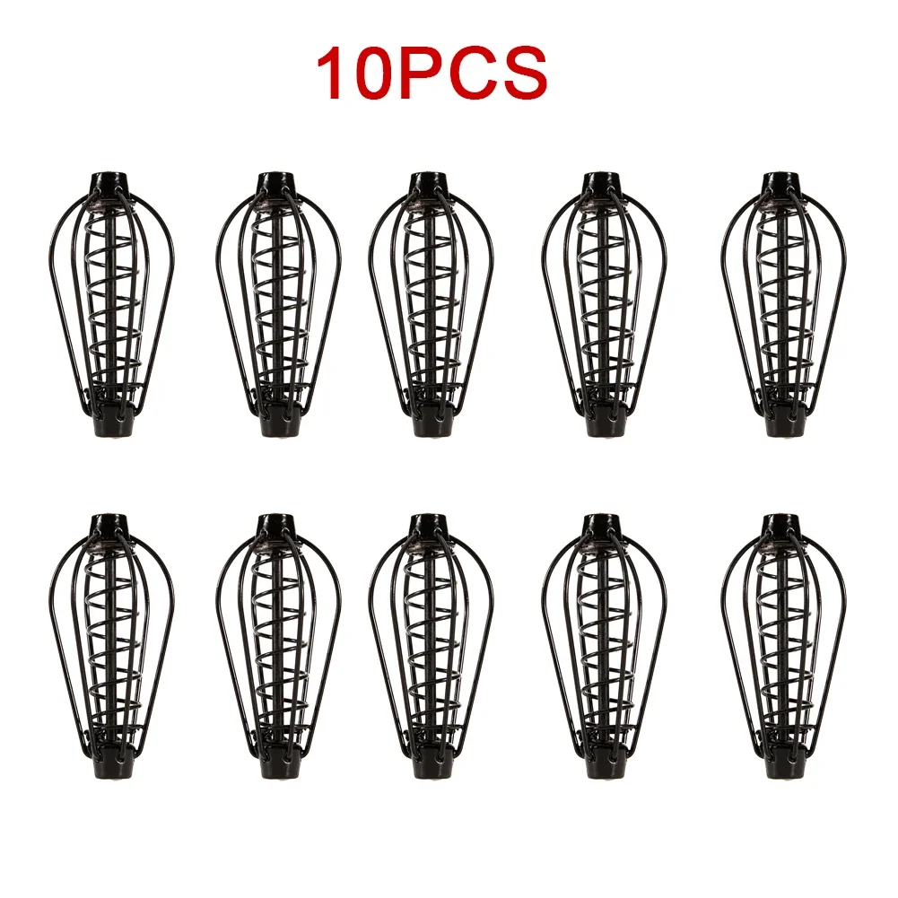 

10PCS Fishing Tackle Feeder Cage Round Lures Refill Rig Hook Bait Inline Wrap Case For Carp For Fishing Tools Accessories