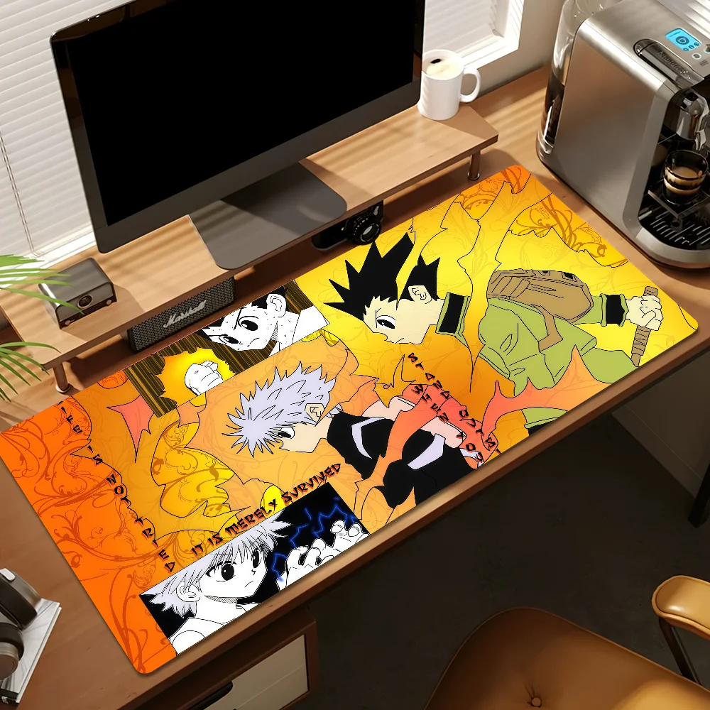 H-Hunter x hunter Anime Mouse Pad Desk Mat Large Non-slip Anti-fray Keyboard Ergonomic Office Rubber PC Home Custom