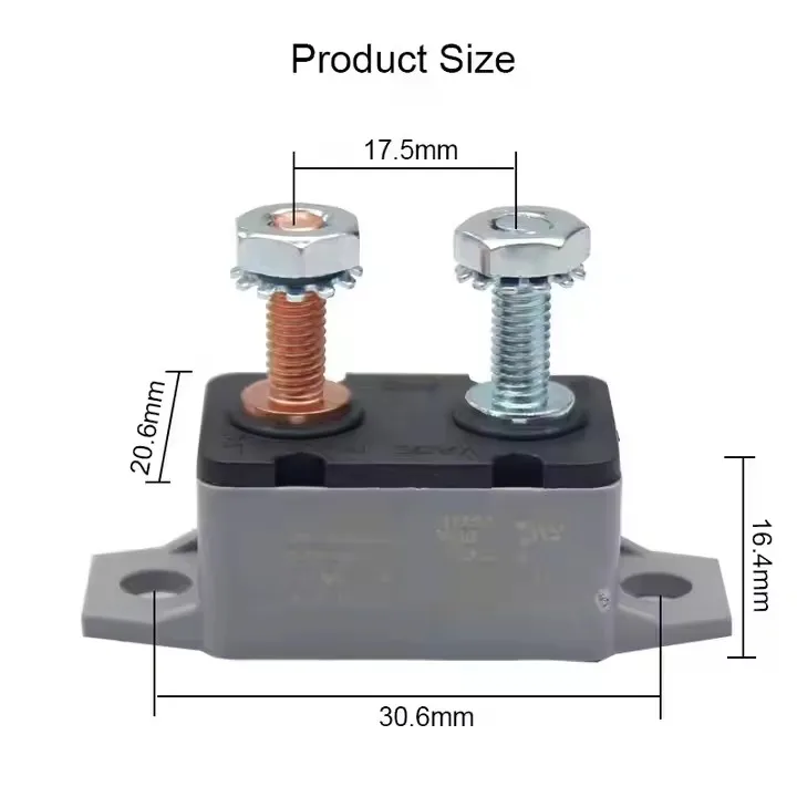 (1 Pack)12V Circuit Breaker Cover Dual Battery Fuse Automatic Auto Reset 10/15/20/25/30/40/50A Circuit Breaker for Car Boat