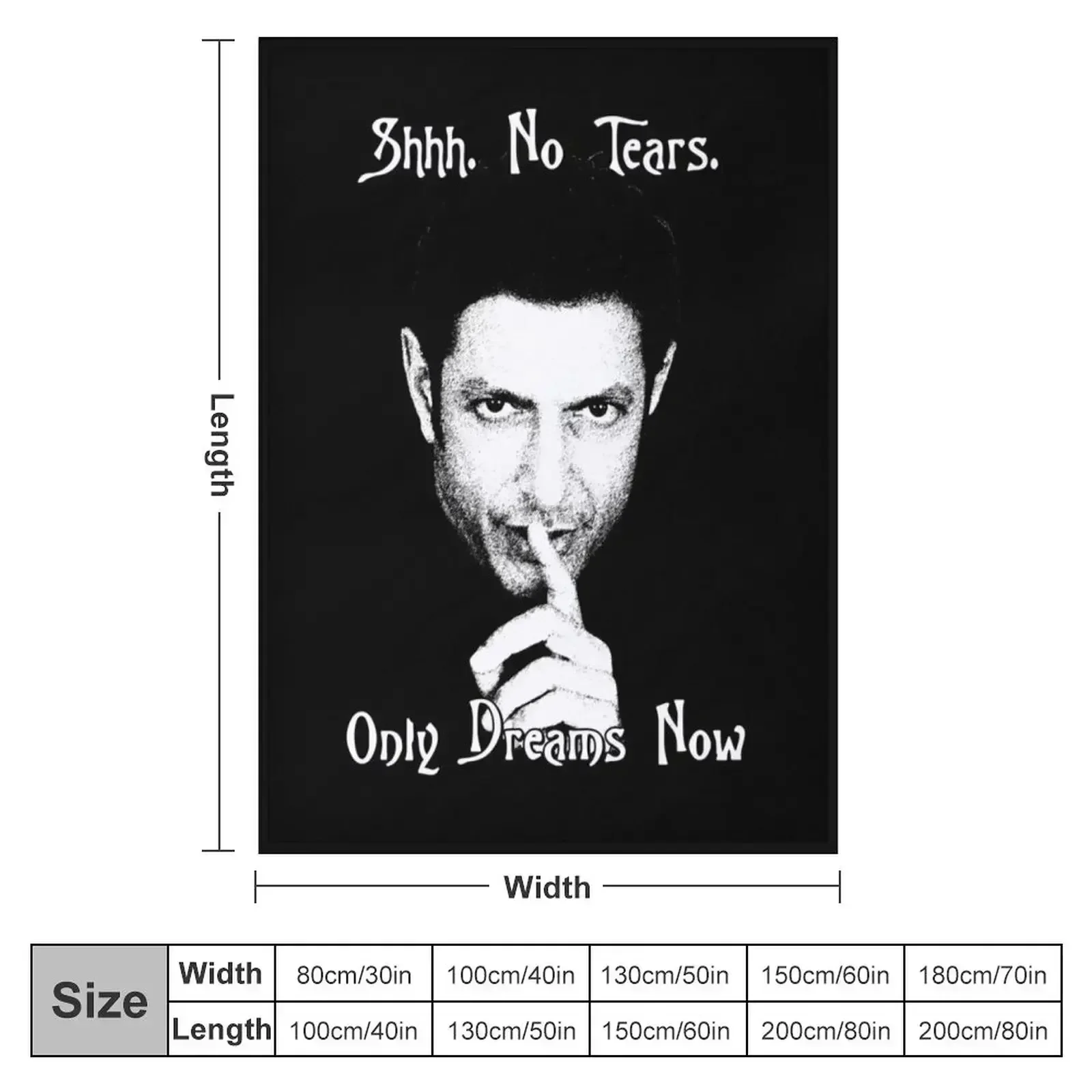 Shhh. No Tears. Only Dreams Now Throw Blanket couch cozy soft plush fuzzy picnic outdoor blanket