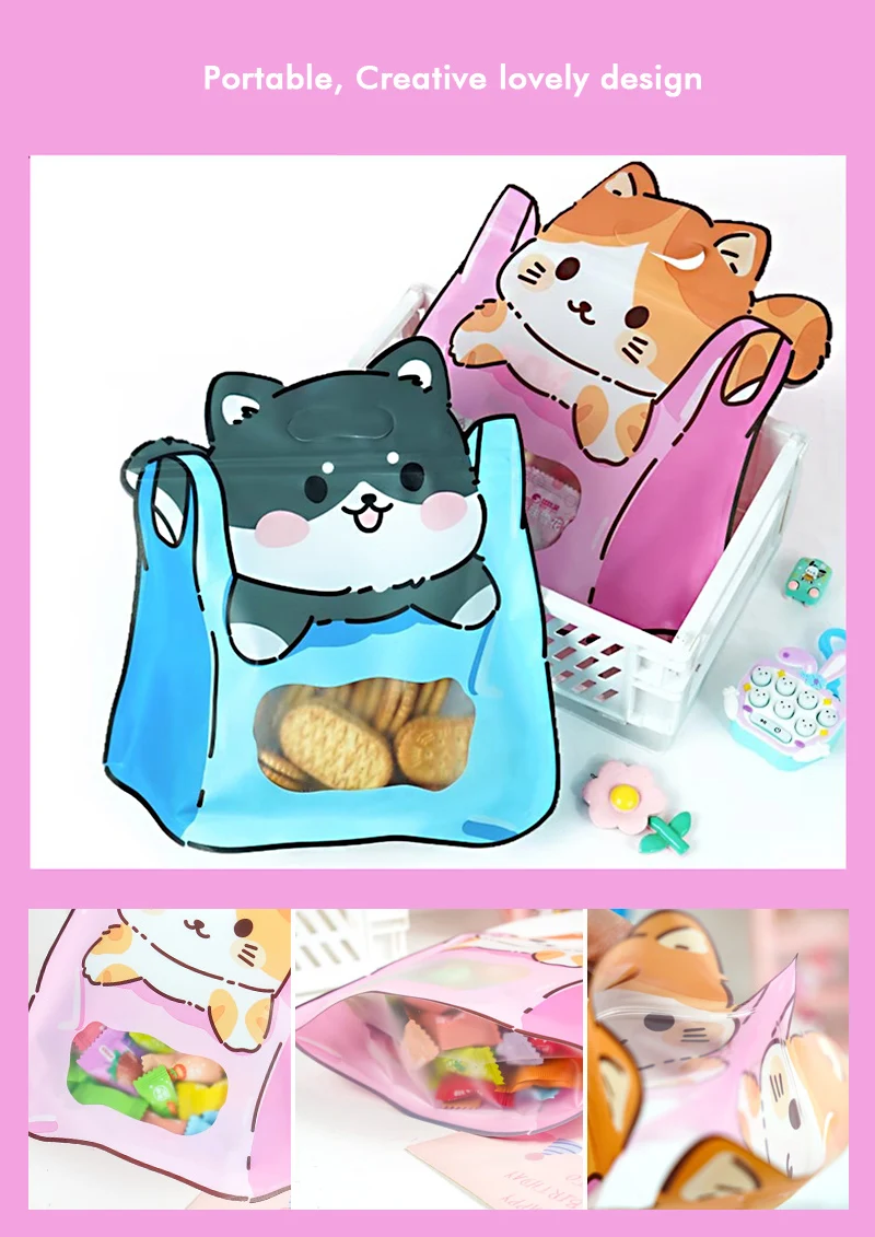 20Pcs 50Pcs Kunststoff Tragbare Cartoon Schulranzen Süßigkeiten Snack Abdichtung Taschen kinder Geburtstag Hochzeit Party Kreative Geschenk Tasche – Detail 10