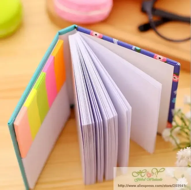 1pcs color Self-adhesive Memo Notepad Writing pad message Hard Cover Sticky note Writing scratch pad office school supplies