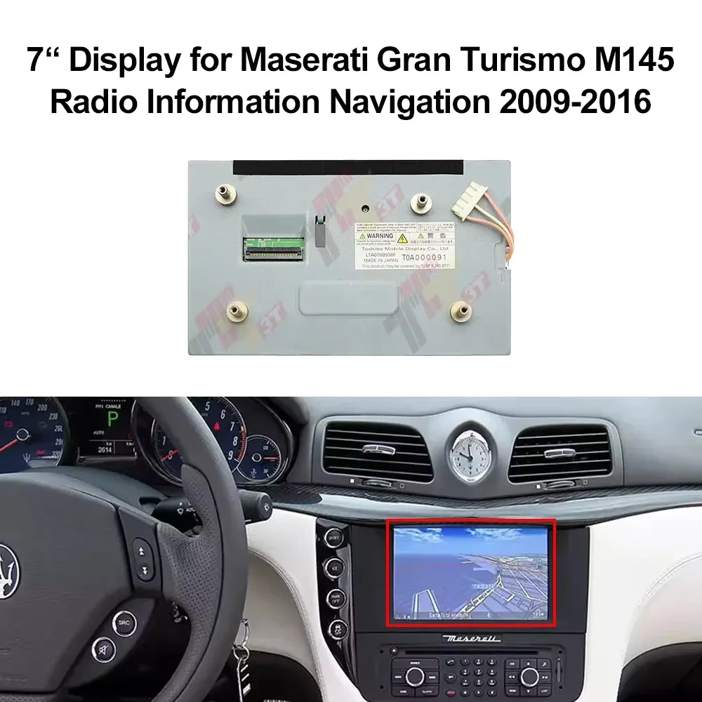 7 inch Display For Maserati Gran Turismo M145 2009-2016 Radio Information 503550480102 000226830 Navigation LCD Screen Repair