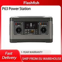 Flashfish P63 Portable Power Station, 500W AC Output, 5xDC Ouputs, 4xUSB Outputs,520Wh/140400mAh Lithium Battery Solar Generator
