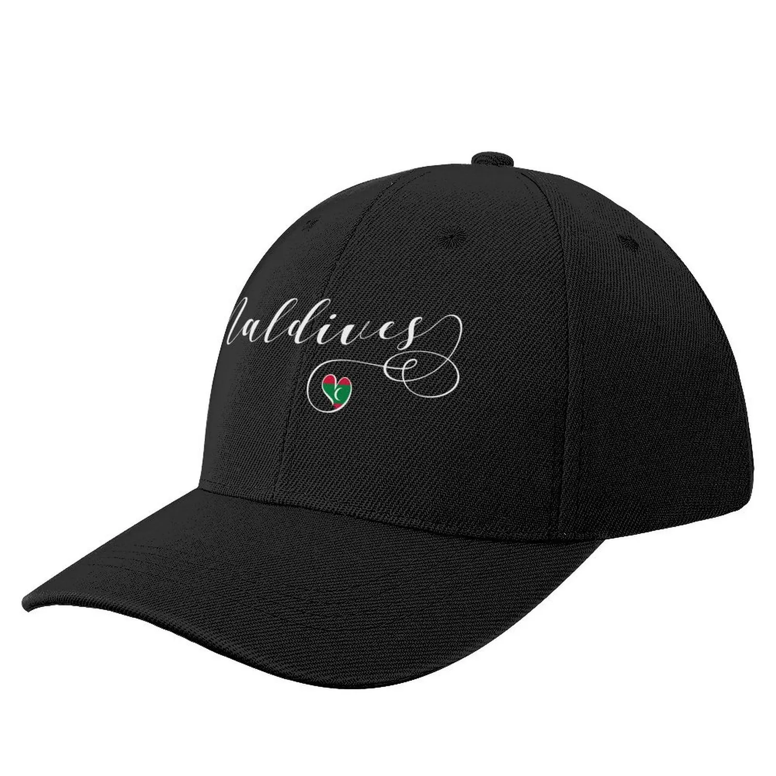 Republic of Maldives, Maldives Flag, Maldives Heart Baseball Cap Fishing cap beach hat Women's Beach Outlet Men's