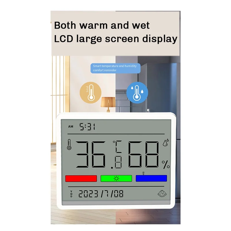 

-A96P Bluetooth Digital Thermometer LCD Hygrometer Indoor Room Electronic Temperature Humidity Meter Sensor Gauge Weather