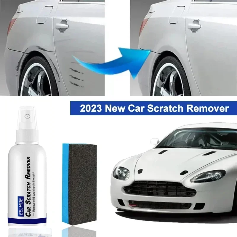 Car Scratch Remover Spray Instant Paint Repair Gloss Clear Coat Safe Removal for Swirl Marks Easy Spray Wipe Application
