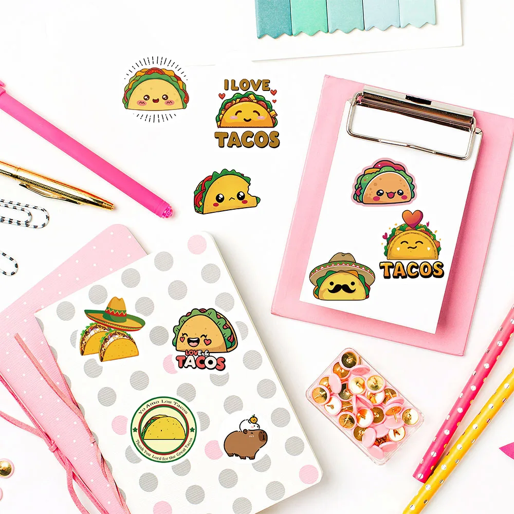 500 SZTUK Naklejek Taco Roll Nostalgia Harajuku Streetwear Scrapbooking Kawa Telefon Casual Skateboard Moda Estetyczne Naklejki