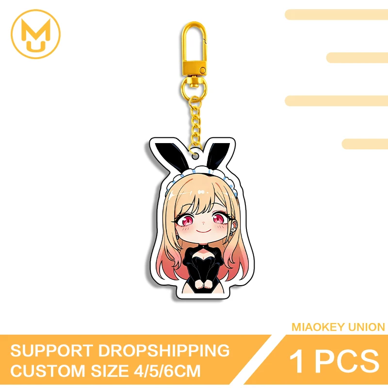 Rabbit Girls Marin Kitagawa Acrylic Key Chains NSFW Alluring Big Boobs Furry Hanging Ornament Creative Personality Amusing Props