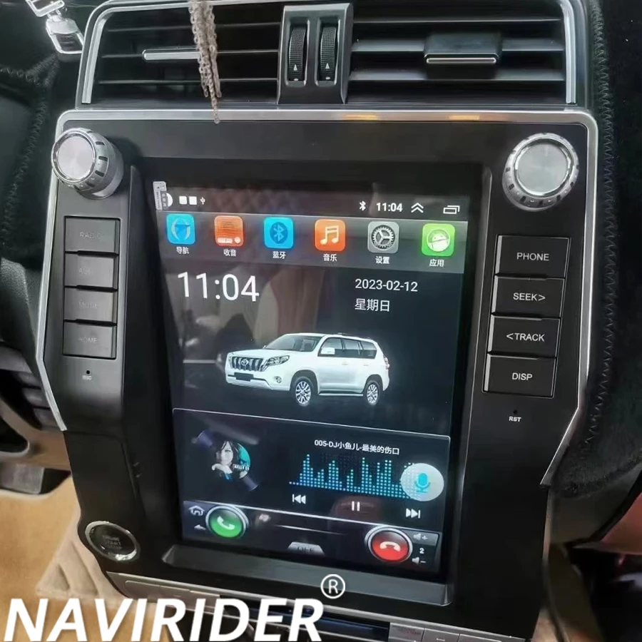 

Автомобильный радиоприемник для Toyota Land Cruiser Prado 150 2018 Android 14, стерео видеоплеер, экран в стиле Tesla, навигация, GPS Carplay