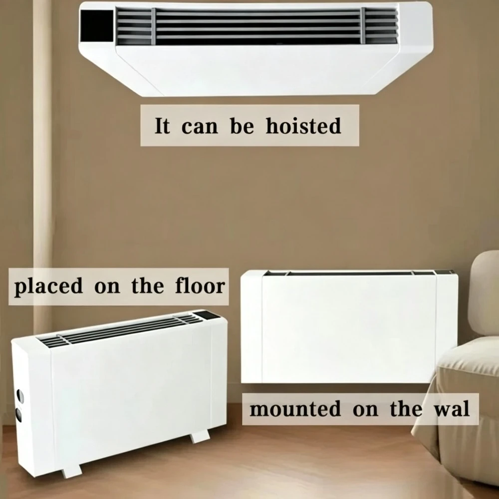 Vertical Wall Mounted Fan Coil Unit Hydronic Air Conditioner Cooling Heating Dual Use DC Brushless Motor Ultra Quiet OS‑15/20/30