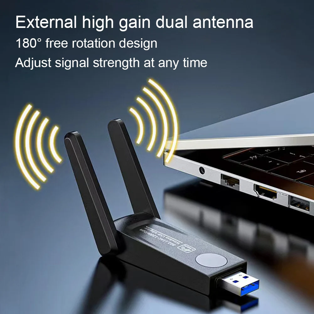 1200Mbps Wireless Network Card USB WiFi Adapter 2.4G 5G Dual Band WiFi Usb 3.0 Lan Ethernet Dongle Antenna For Laptop Desktop